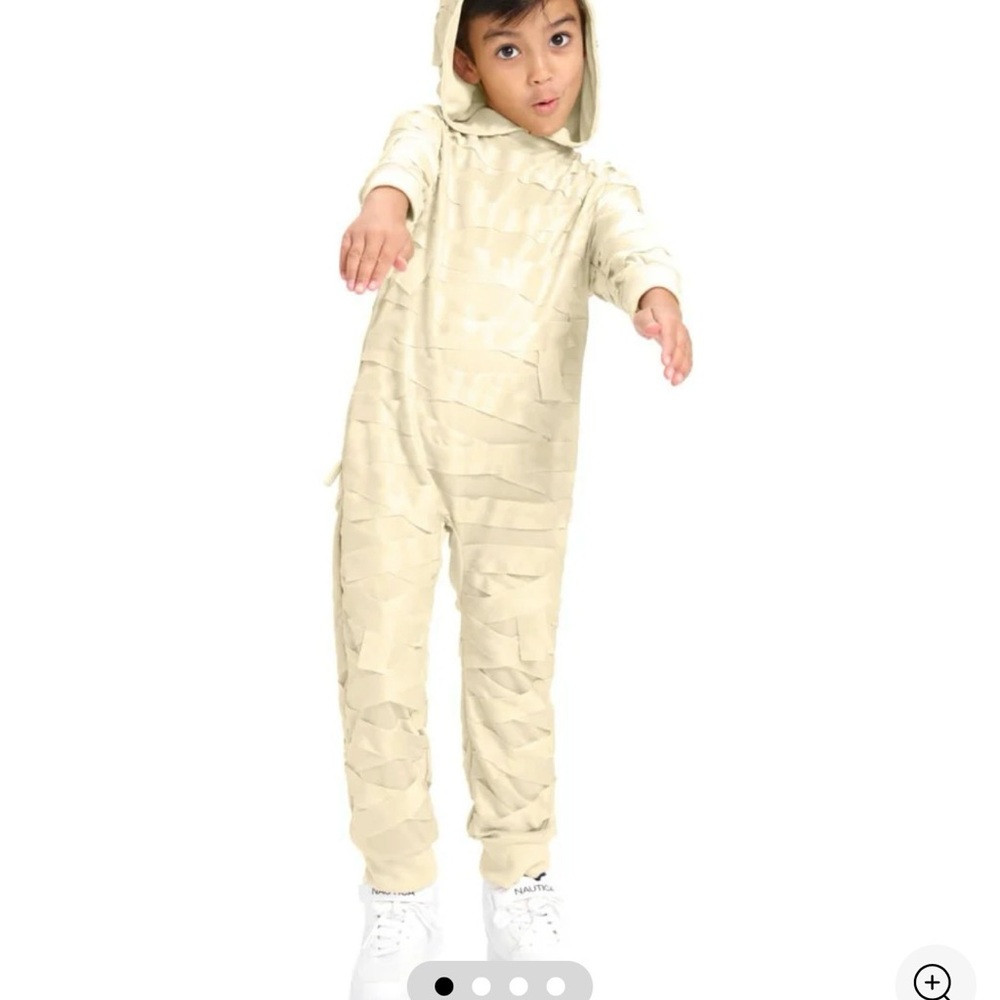 Tipsy Elves NWT Mummy Cream Hooded Jumpsuit size 2T